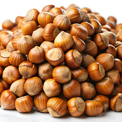 a delicious pile of hazelnuts ready to be enjoyed