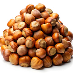 a delicious pile of hazelnuts ready to be enjoyed