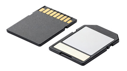 different style camera memory card isolated on transparent