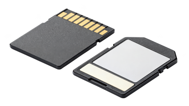 different style camera memory card isolated on transparent