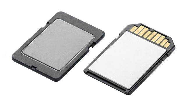 different style camera memory card isolated on transparent