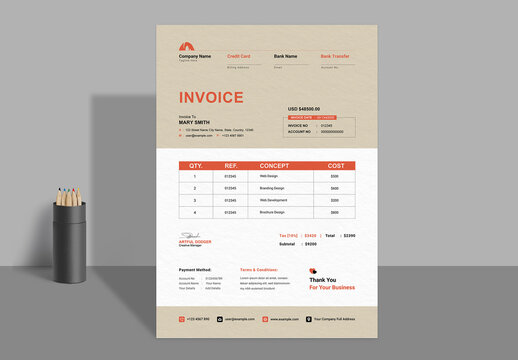 Creative Invoice Layout