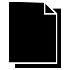 White Paper glyph icon