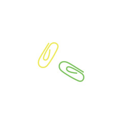 Obraz premium School Paper Clip Stationery Icon