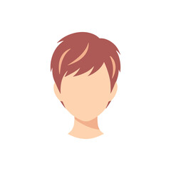 Anonymous Portrait A faceless head with meticulously styled, reddish-brown hair against a clean backdrop, perfect for artistic projects, design, and concept visualization.
