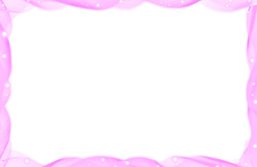 Elegant frame with pink glowing smoke line effect overlapping and glittering stars.