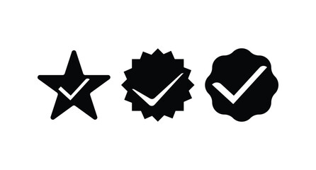 Verified checkmark icon ,tick icon collection, check mark icons,  tick social media icon, Vector Illustration EPS 10.