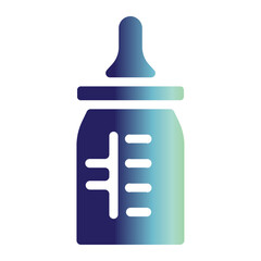 Fototapeta premium Flat Gradient Baby Feeding Bottle