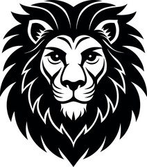 imperial lion with thick arched eyebrows and square jaw