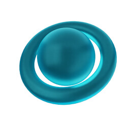 Abstract Teal Planet Ring Background