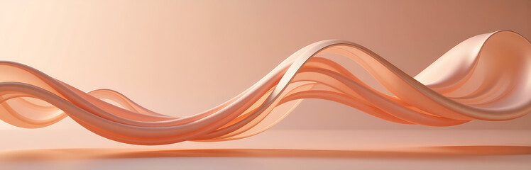 Fototapeta premium wispy fabric flows horizontally illuminated soft backlight subtle highlights set shimmering