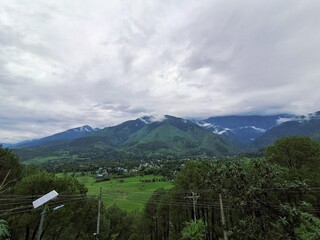mountain landscape with clouds