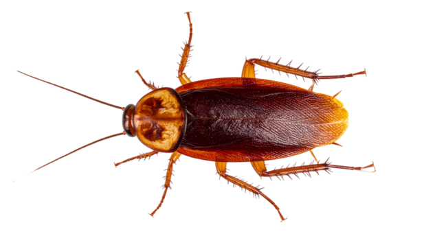 Realistic cockroach insect isolated on transparent background