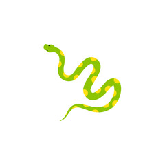 Cute cartoon exotic snake vector illustration 