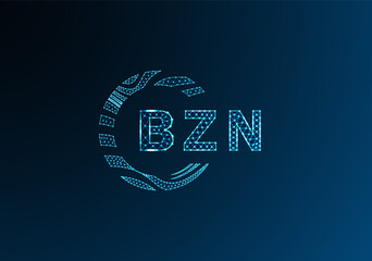 BZN low poly letter logo vector design. BZN lower poly logo design. BZN unique low poly logo design.