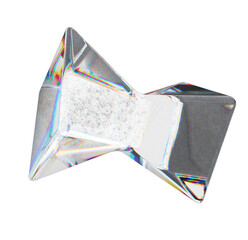 Abstract Glass Prism: Iridescent, Modern Design