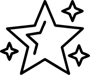 Star favorite icon, Three stars icon simple vector symbol