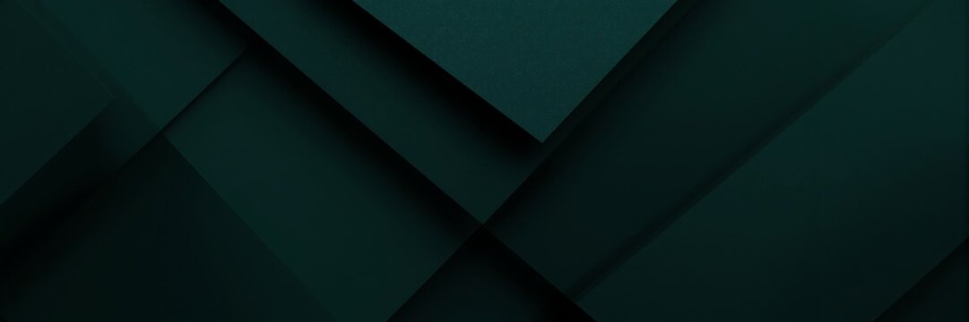 Abstract dark green geometric background with triangular shapes and textured surface for modern design and artistic presentation
