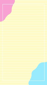 Cute background with colorful shape frames