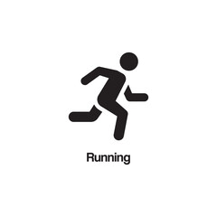 people running icon design template
