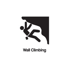 wall climbing icon design template