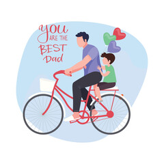 Father Riding Vector illustration which can easily modify or editFather Riding Vector illustration which can easily modify or edit