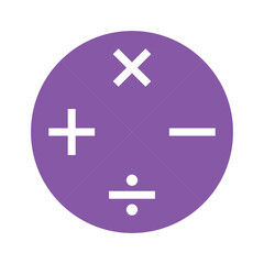 Obraz premium Basic mathematical symbol. Plus, minus, multiply, divide icon set. Plus and minus icon set. plus and minus signs. eps 10