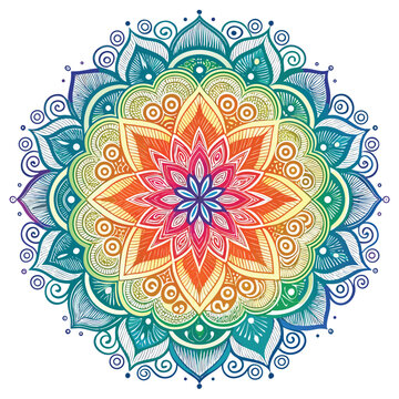 Adobe Illustrator Artwork Colour ful Mandela design.	