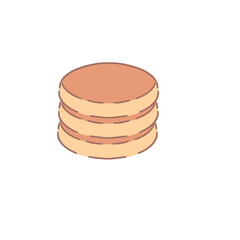 Illustration of Pancakes Stacked
