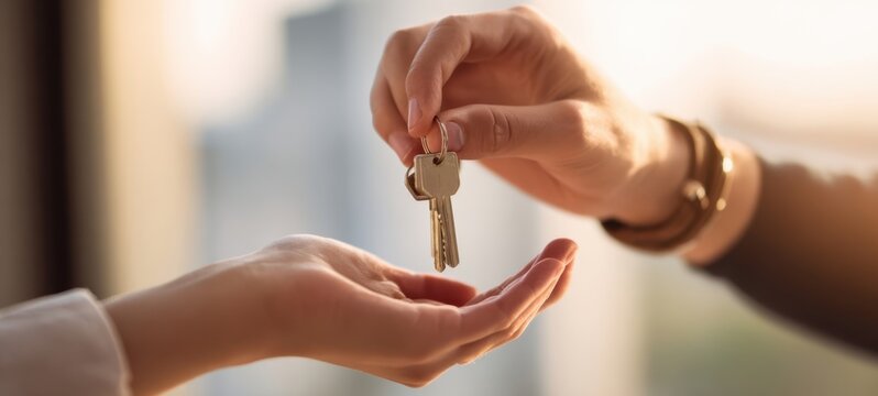 The keys symbolizing a new beginning in a heartfelt handover moment.