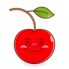 cherry smile face cartoon cute