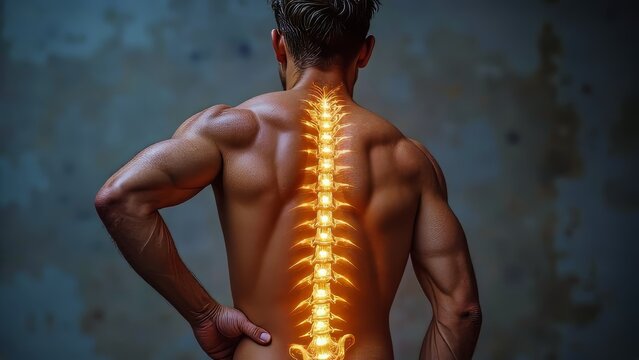 Back muscle glowing display