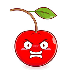 cherry angry face cartoon cute