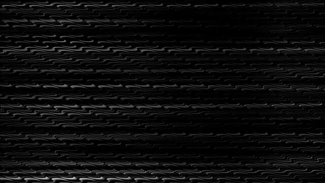 Black wavy abstract background with gray gradient waves