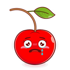 cherry scared face cartoon cute