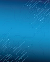 Abstract blue gradient circuit board background