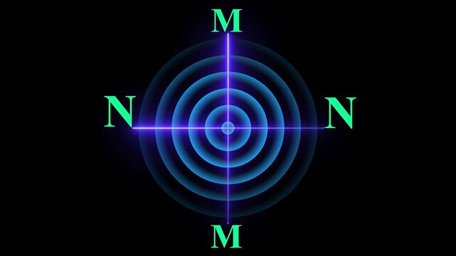 Abstract blue digital target with arrows and futuristic technology design background