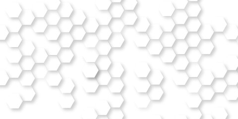 abstract geometric white and gray banner design with hexagons, abstract soft white hexagon concept background, geometric pattern with crosses, stripes, lines. Seamless vector background.