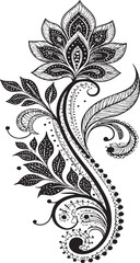 Obraz premium Intricate Floral Paisley Design ornamental decorative