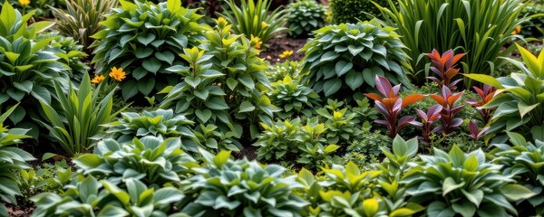 Obraz premium a carbon neutral garden with dense green plants helping restore balance in the atmosphere through natural carbon capture no punctuation symbols or strange characters