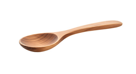 Simple wooden spoon close-up isolated PNG with Transparent Background