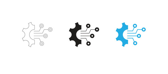 digital transformation colored icon
