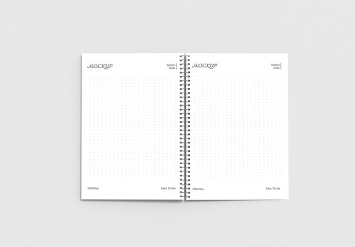 Open Sketchbook Mockup Template