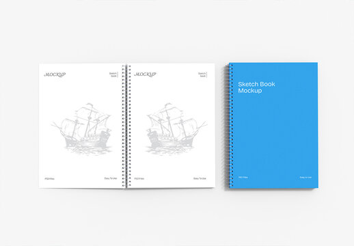 Sketchbook Mockup Design Template