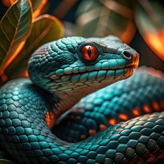 close up of a snake transparent Background , Macro Wildlife Photography, Fantasy-Inspired  Snake,
Close-Up of a Vibrant  Snake in Natural Habitat