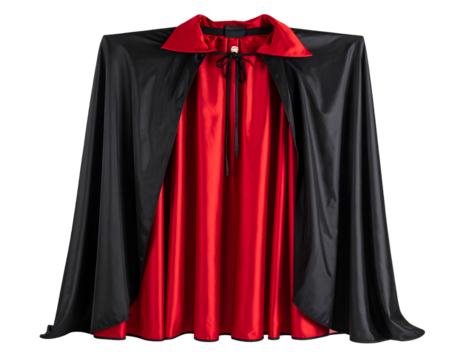 Vampire cape hanging isolated on transparent background