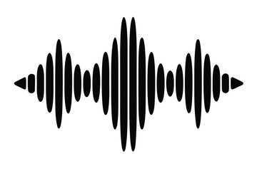 sound waves vector icon silhouette