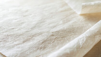 Obraz premium 和紙の質感 - 落ち着いたミニマル背景, Washi Paper Texture - Calm Minimal Background
