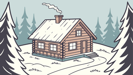 Fototapeta premium house in the snow