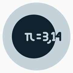 Pi Symbol Icon in glyph style. Perfect for apps, websites, UI UX, presentations, or infographics. Editable illustration file with clean design and modern design.